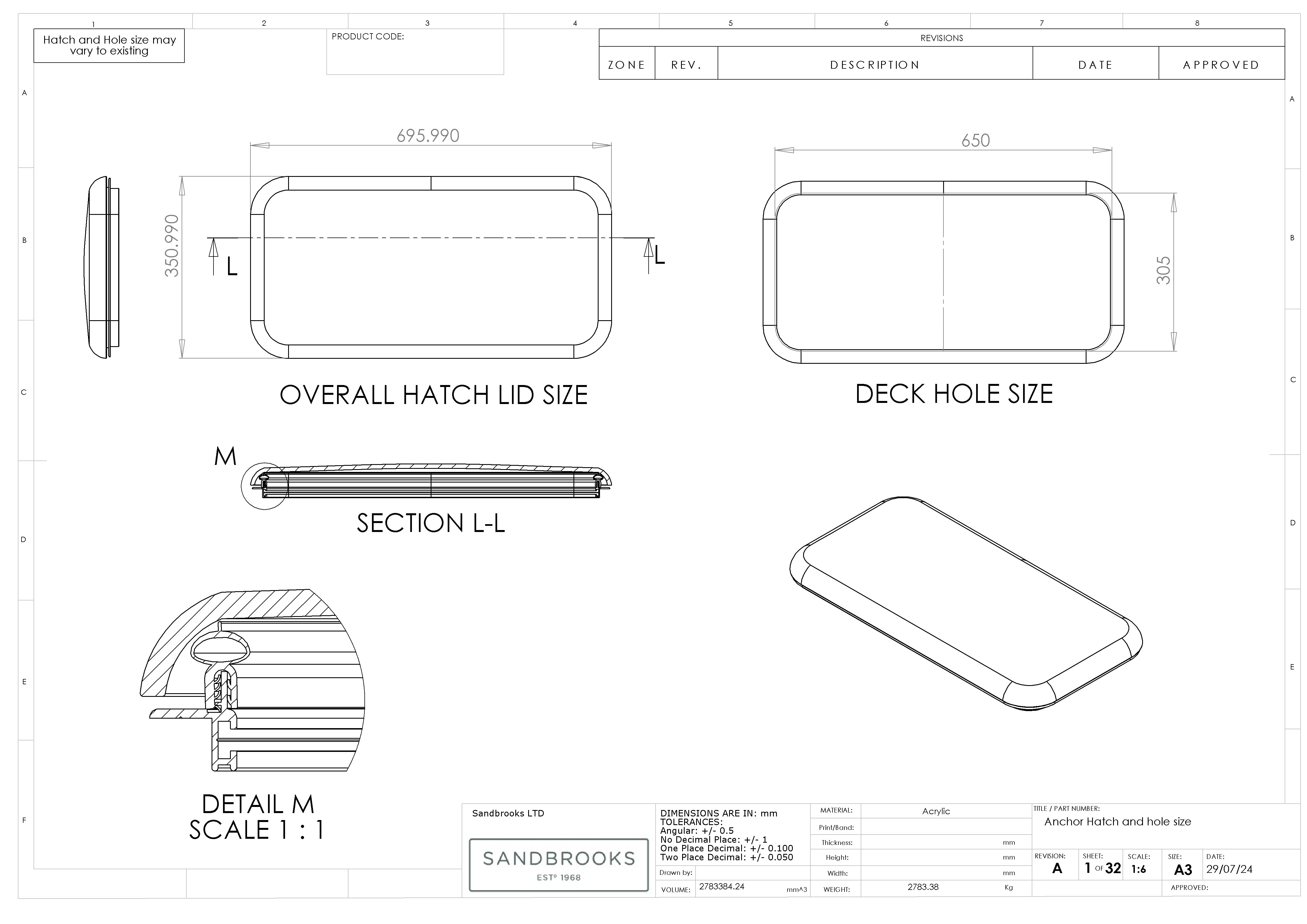 Anchor Hatch Lid