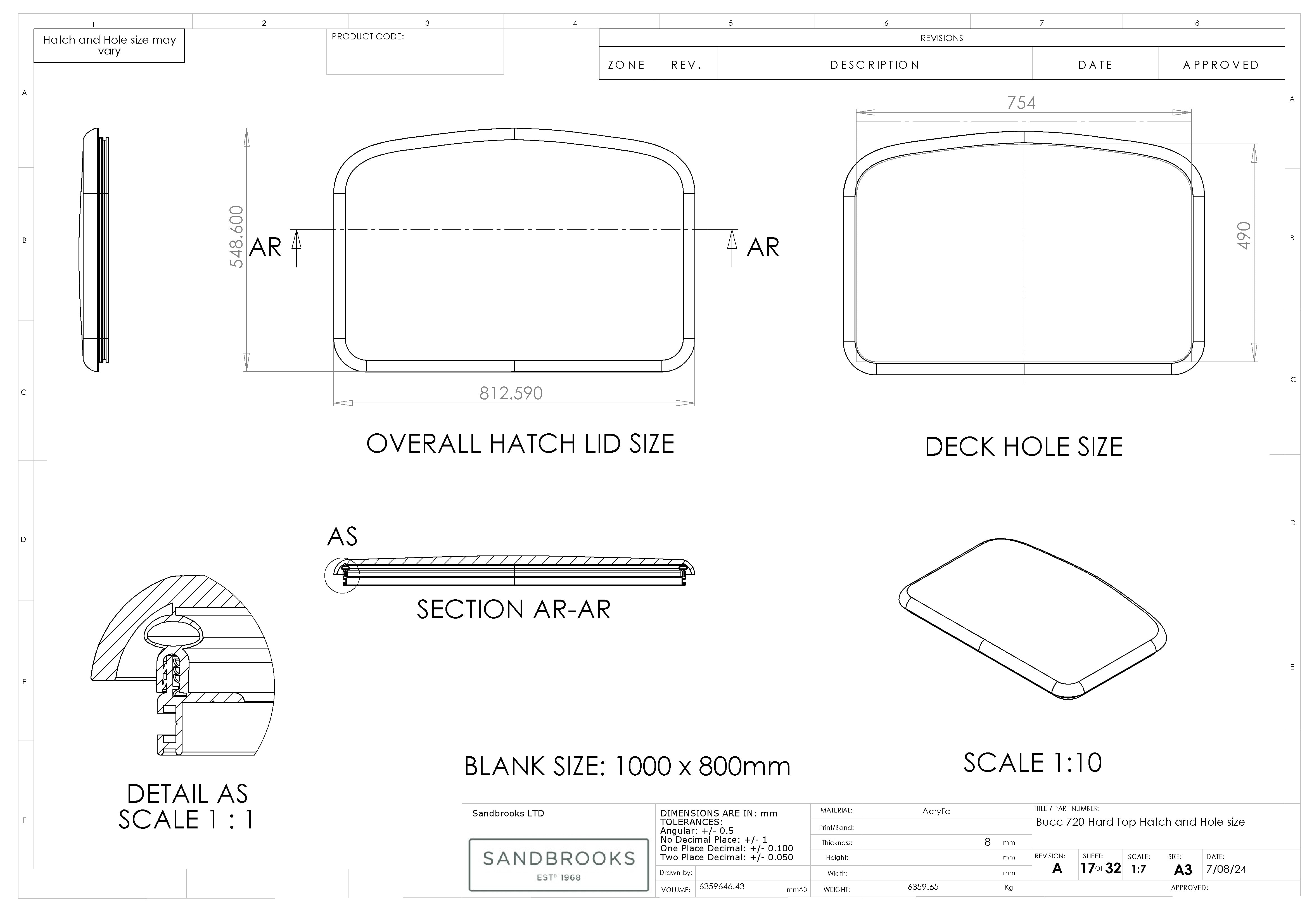 Buccaneer 720 Hard Top Sliding Lid