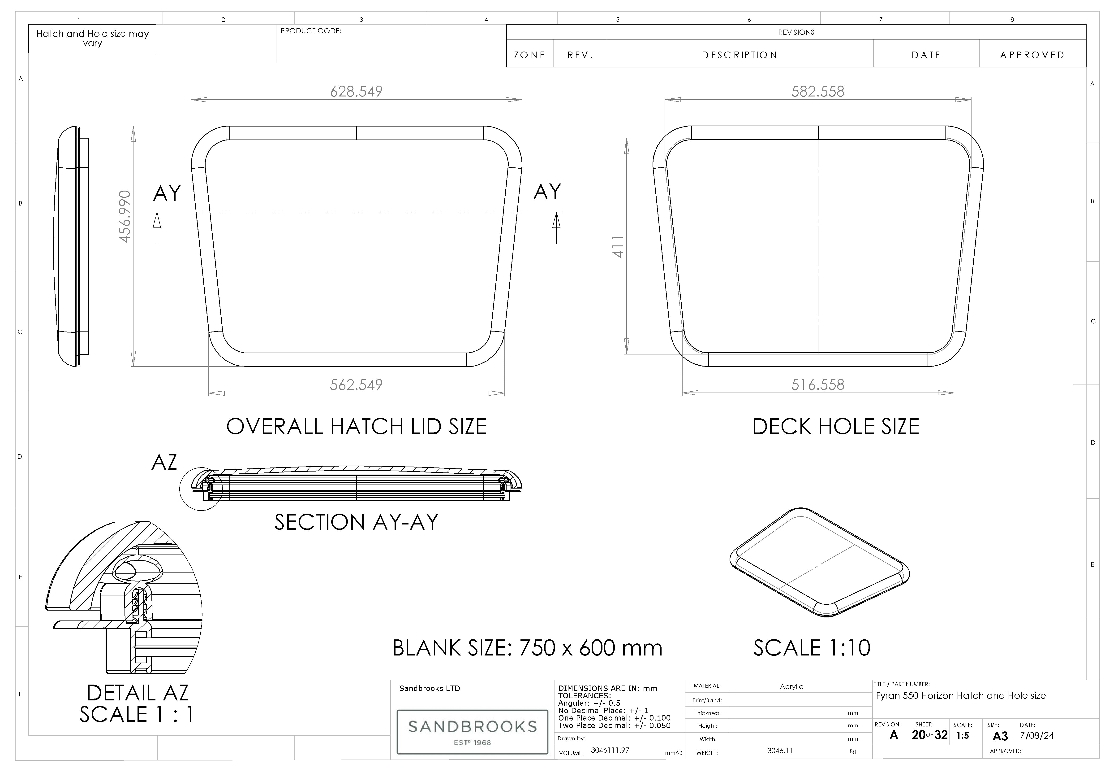 Fyran 550 Horizon Lid