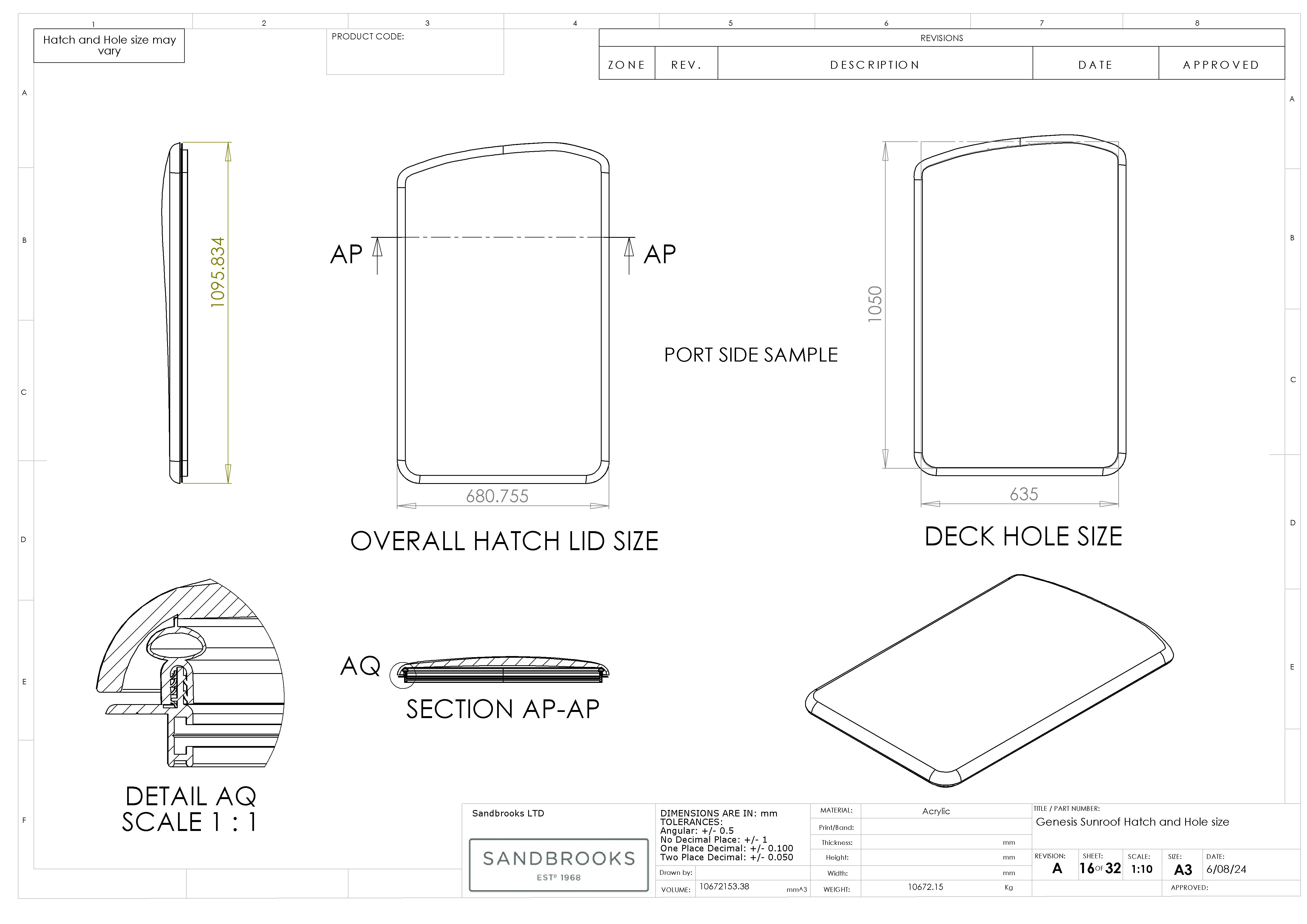 Genesis 360 Starboard Lid