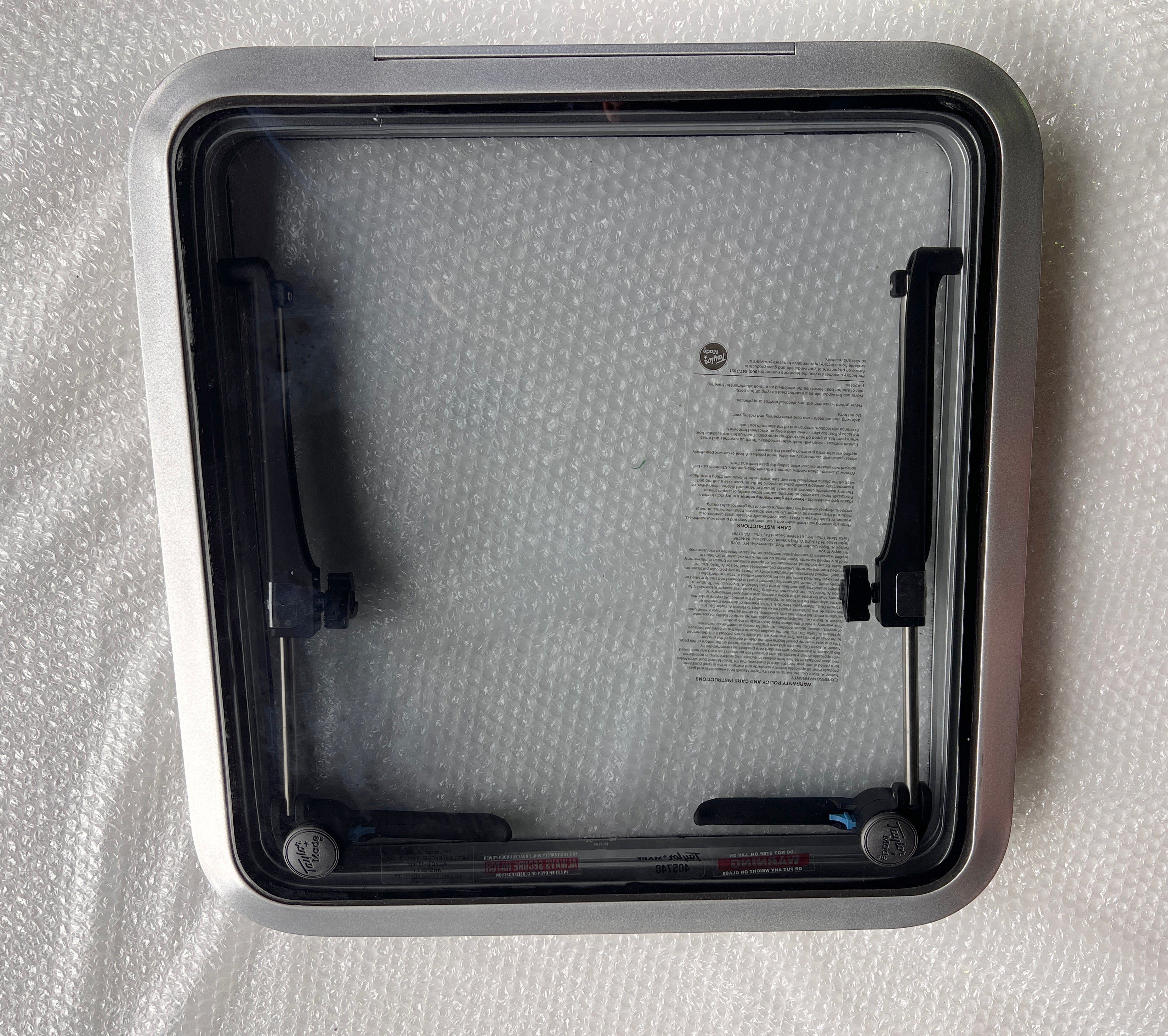 Marine Hatch 455 x 470mm with trim ring and flyscreen